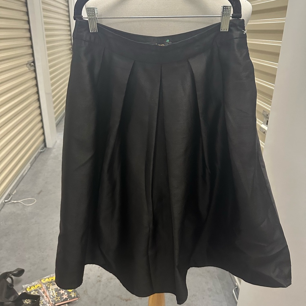 Vintage 80’s Pleated Black Women's A-line Skirt